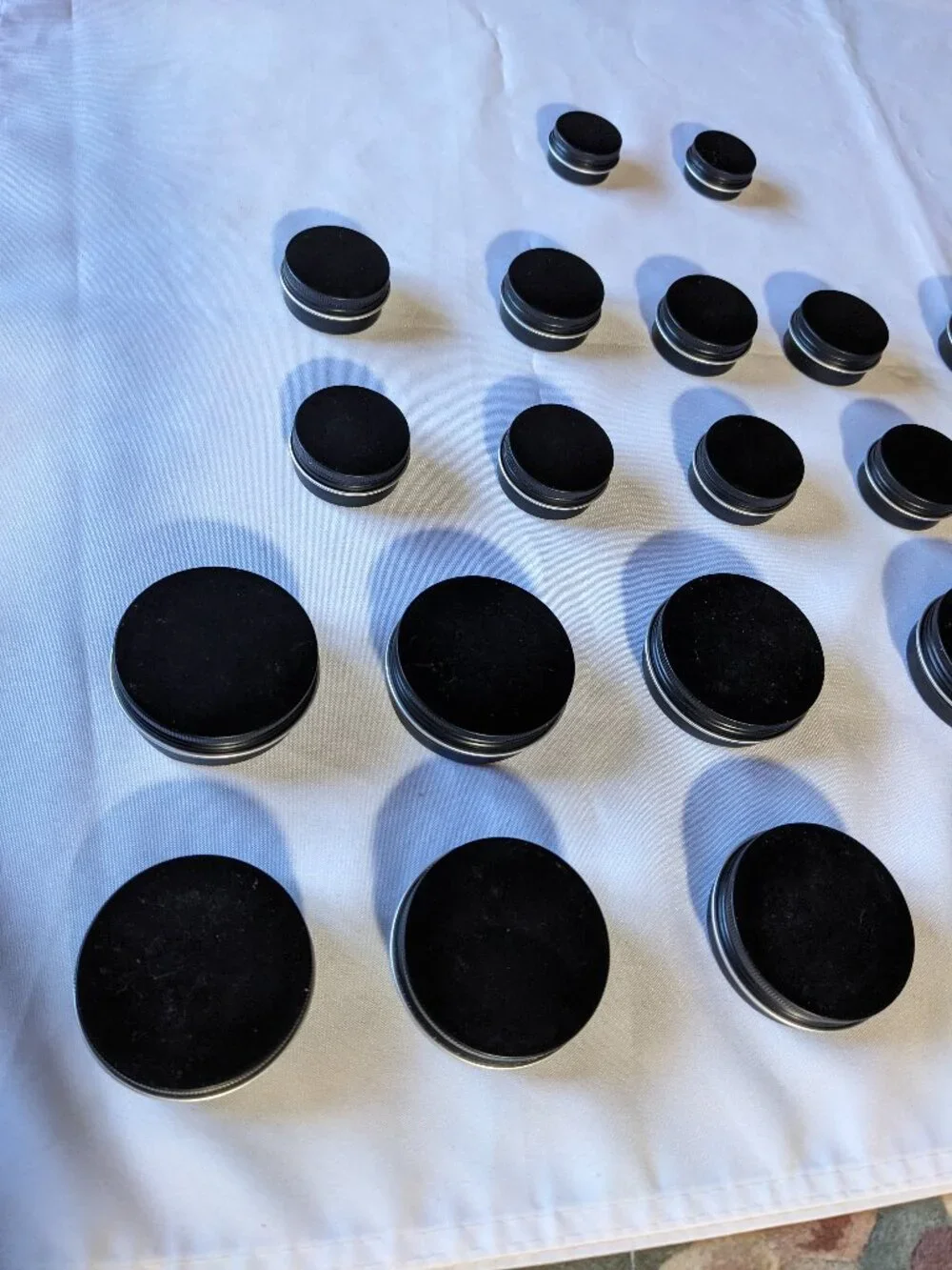 Round Beading/Crafting Black Storage Containers *All Sizes* 20 Pieces Combo Lot